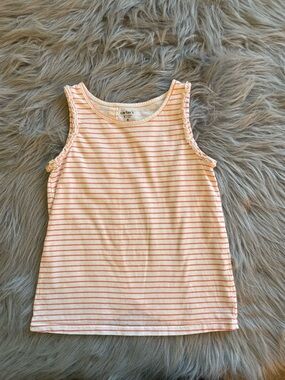 🐶Carter's Striped Girls' Ruffle-Trim Tank